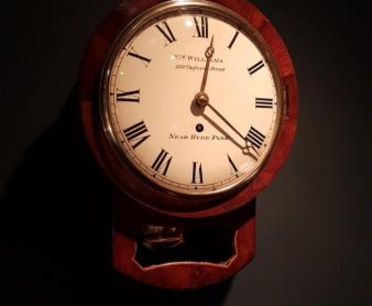 8" Drop Dial Single Fusee Wall Clock - Image 1