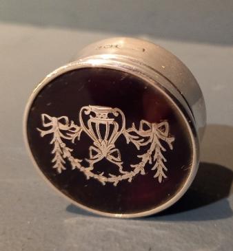 George V period Silver & Tortoiseshell Trinket Box
