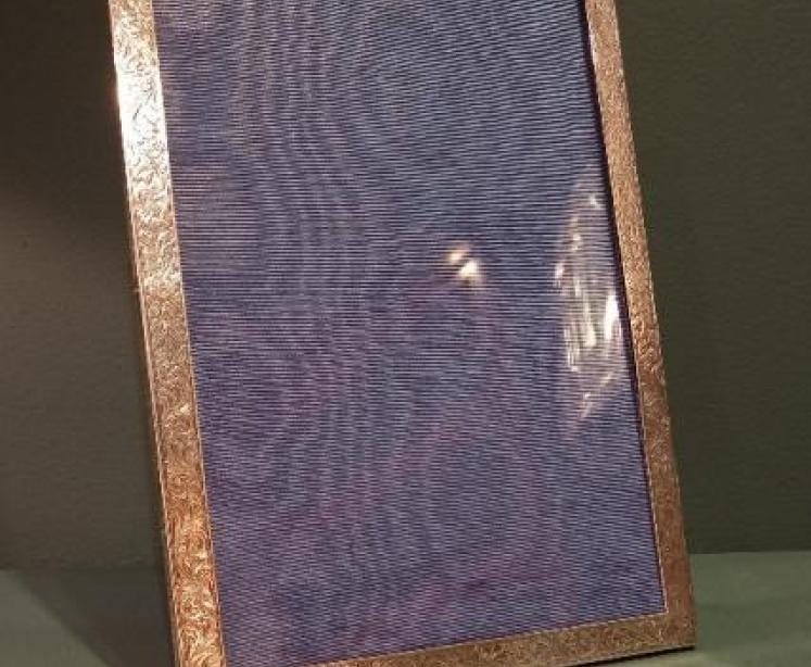 Large George V Period Silver Engraved Photo Frame - Image 1