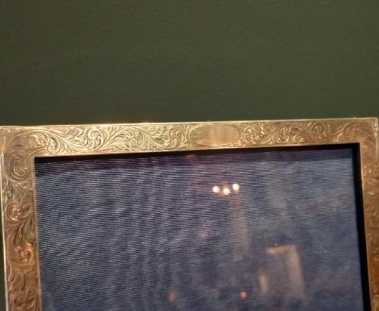 Large George V Period Silver Engraved Photo Frame - Image 2
