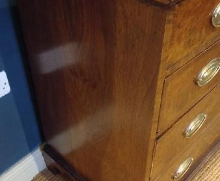 Fine George III Period Burr Walnut Chest of Drawers - Image 5