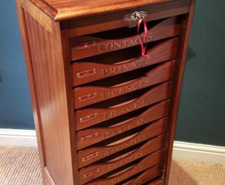 Victorian Mahogany Estate File Cabinet  - Image 1