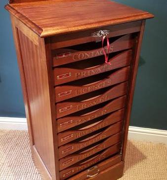Victorian Mahogany Estate File Cabinet 