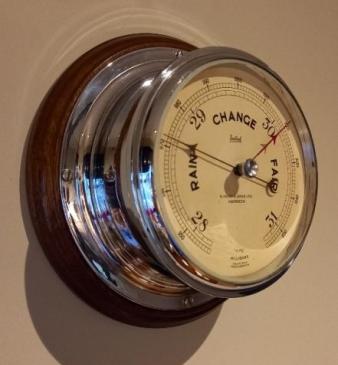 Antique Aberdeen Bulkhead Marine Barometer