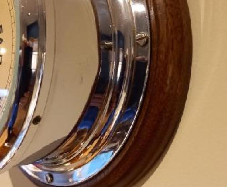 Antique Aberdeen Bulkhead Marine Barometer - Image 6