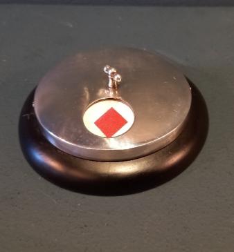 Antique Silver & Ebony Whist Marker