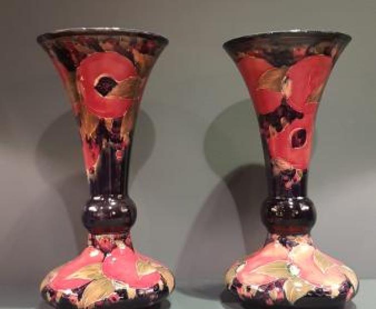 Impressive Large Pair of Moorcroft Pomegranate Vases - Image 2