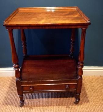Late Regency Rosewood Two Tier Side Table