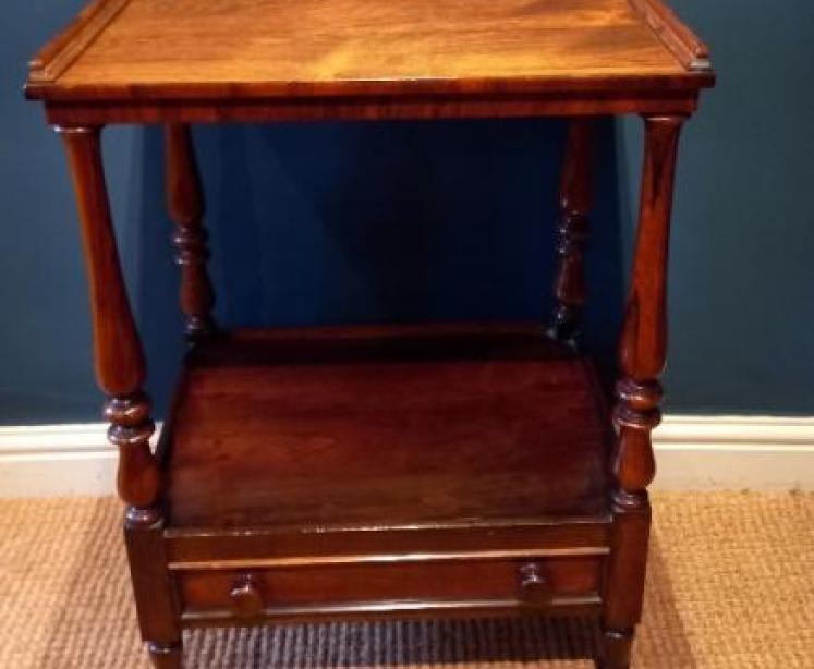 Late Regency Rosewood Two Tier Side Table - Image 1