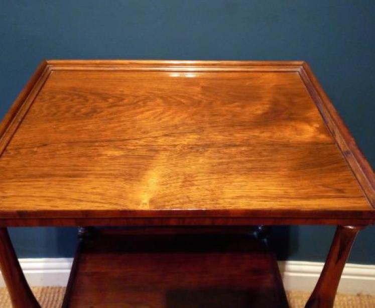 Late Regency Rosewood Two Tier Side Table - Image 2