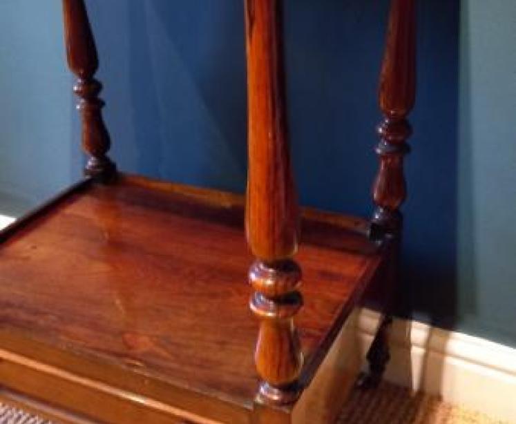 Late Regency Rosewood Two Tier Side Table - Image 3