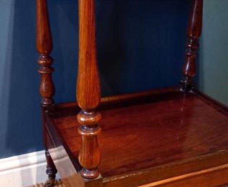 Late Regency Rosewood Two Tier Side Table - Image 4