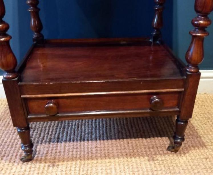 Late Regency Rosewood Two Tier Side Table - Image 5