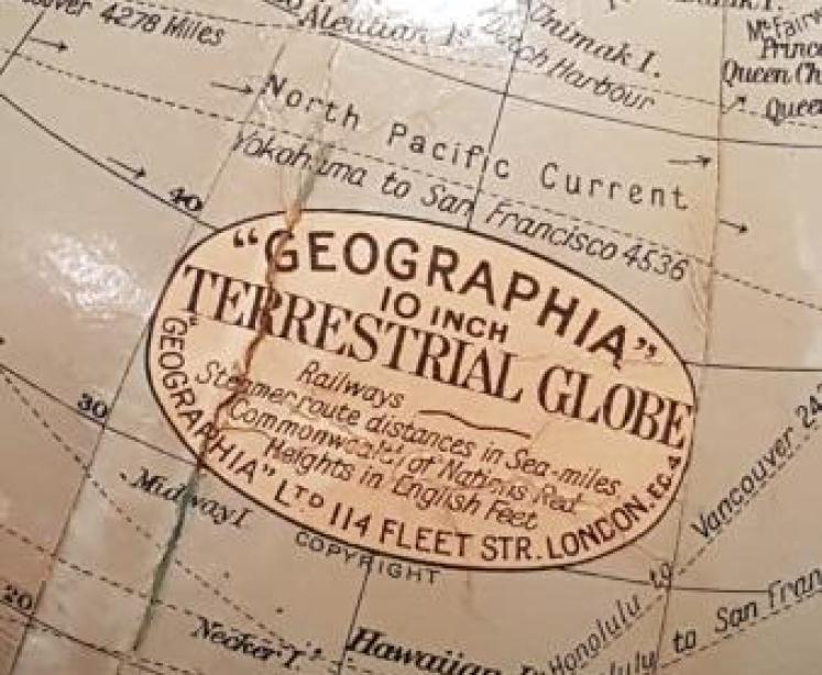 1940's Geographica Papier Mache 10" Globe  - Image 4