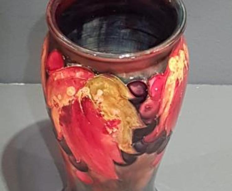 Moorcroft Leaf and Berries Flambe Vase - Image 1