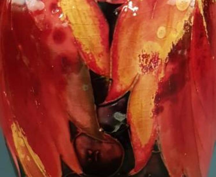 Moorcroft Leaf and Berries Flambe Vase - Image 4