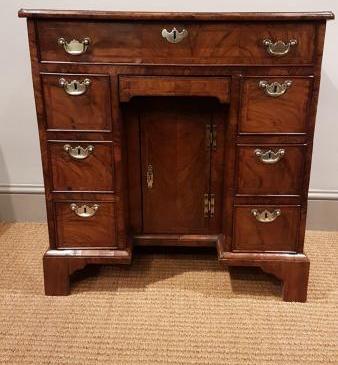 Superb George I Walnut Kneehole Desk 