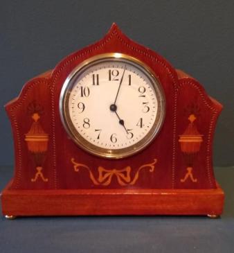 Antique Sheraton Grecian Urn Inlaid Mantel Clock