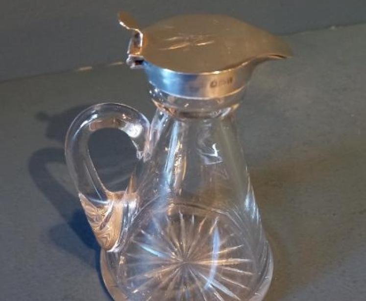 Antique Silver Whisky Noggin Decanter - Image 6