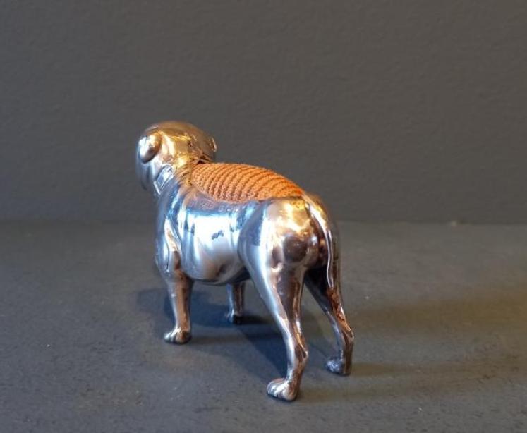 Rare Edwardian period Silver Novelty Bulldog Pin Cushion - Image 4