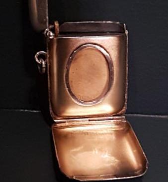 Unusual Edwardian Silver Vesta with Photo Frame