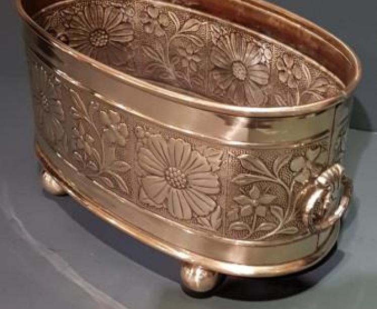 Victorian Brass Planter - Image 2