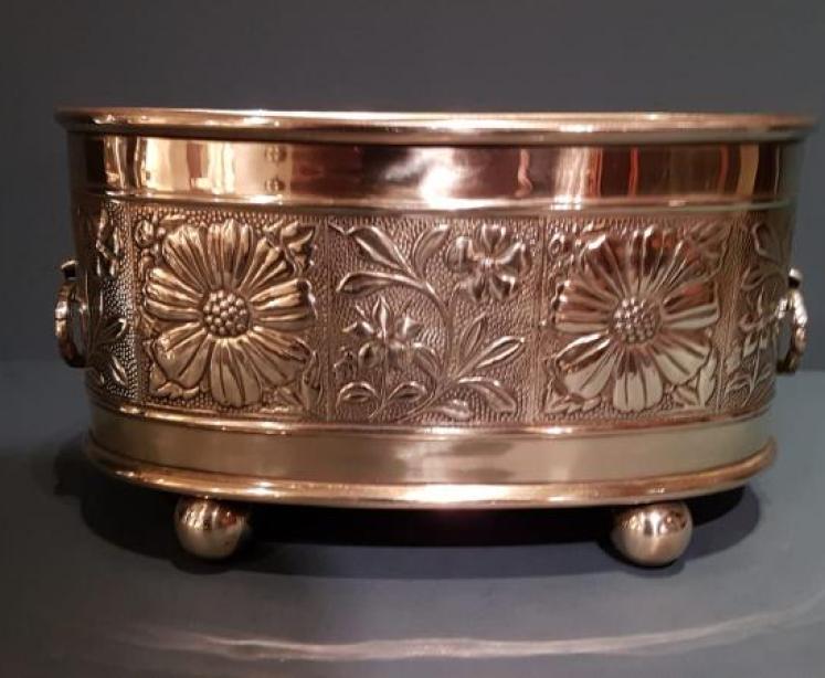 Victorian Brass Planter - Image 6