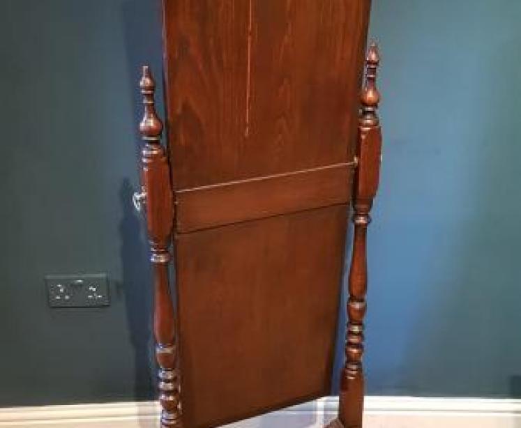 Edwardian Oak Cheval Mirror - Image 2