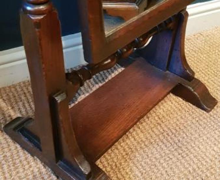 Edwardian Oak Cheval Mirror - Image 5