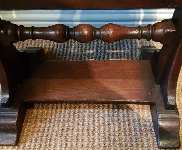 Edwardian Oak Cheval Mirror - Image 6