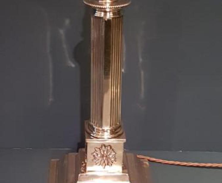 Edwardian Brass Table Lamp - Image 3