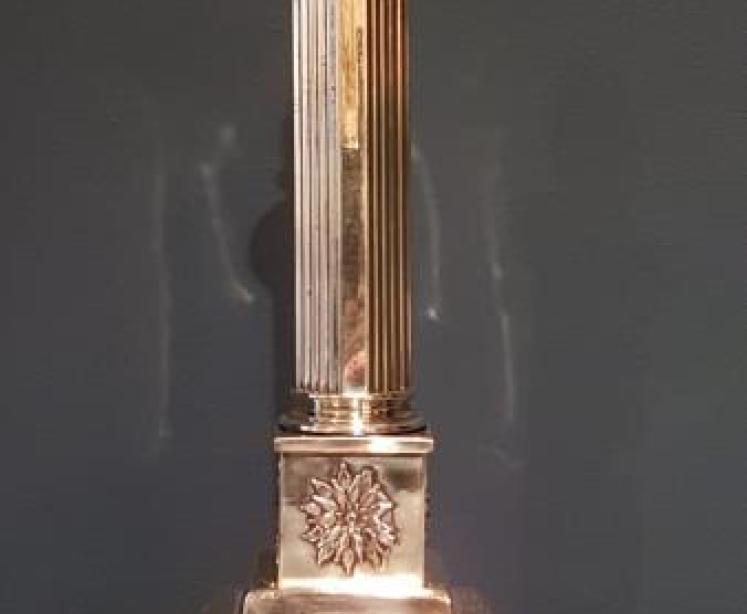 Edwardian Brass Table Lamp - Image 6