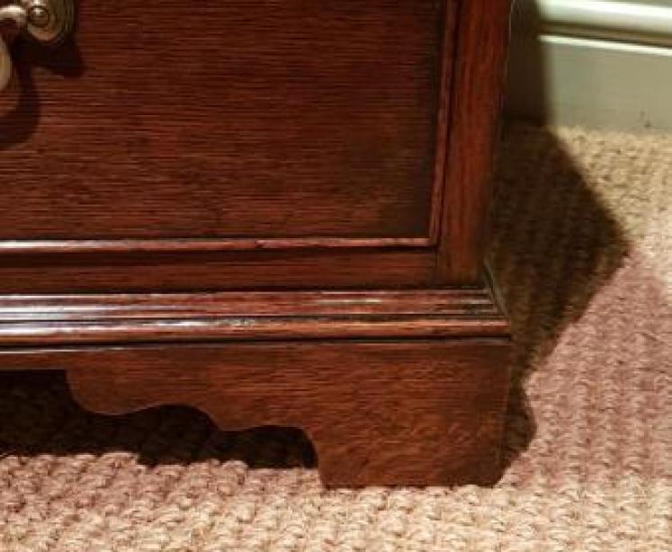 Small George III Period Oak Country House Chest - Image 7