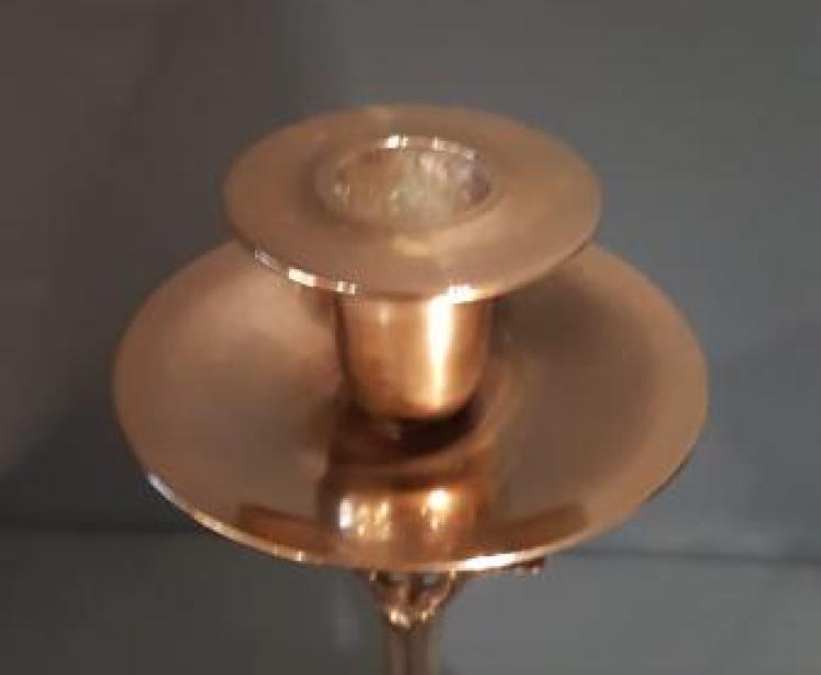 Pair of Solid Brass Art Nouveau Candlesticks - Image 4