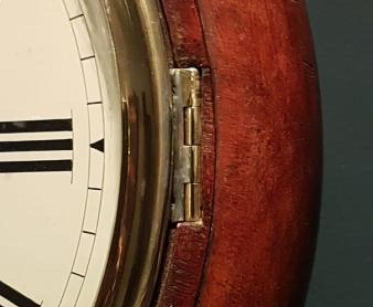 Antique London 8" Dial Fusee Wall Clock - Image 4