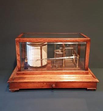 Antique Oak Barograph