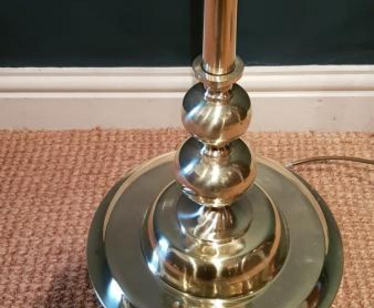 Edwardian Brass Lamp Standard - Image 5
