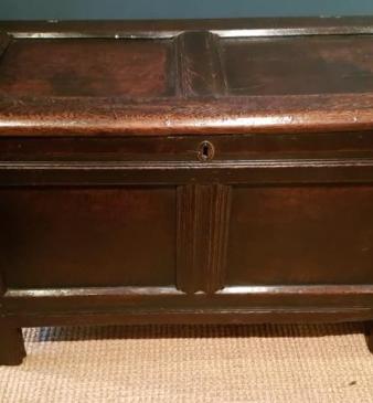 Period Oak Two Panel Coffer