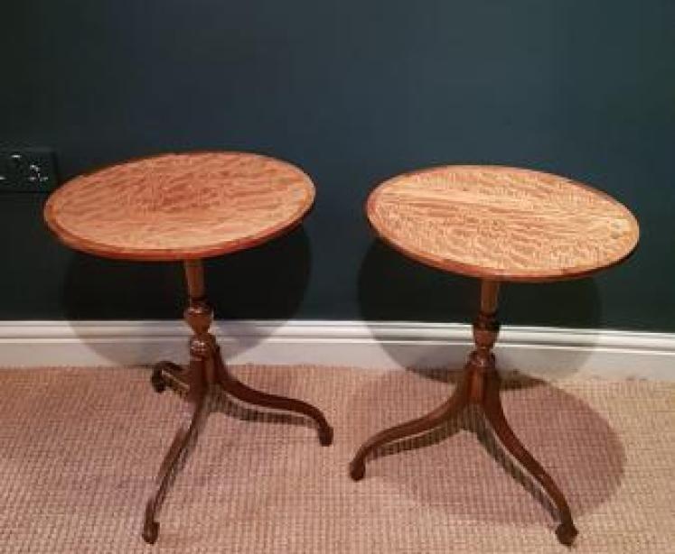 Matching Pair of Edwardian Wine Tables - Image 7