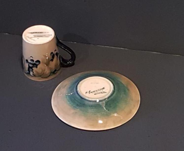 Moorcroft Leaf and Berries Coffee Can and Saucer - Image 3