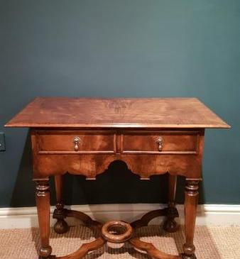 William and Mary Style Walnut Side Table