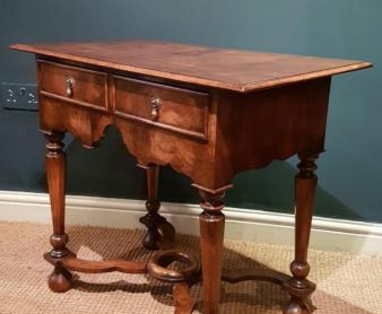 William and Mary Style Walnut Side Table - Image 2