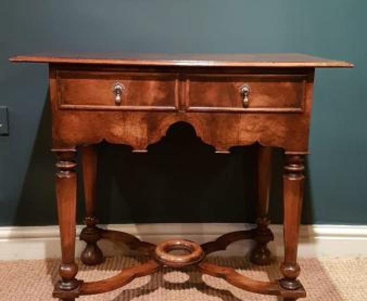 William and Mary Style Walnut Side Table - Image 6