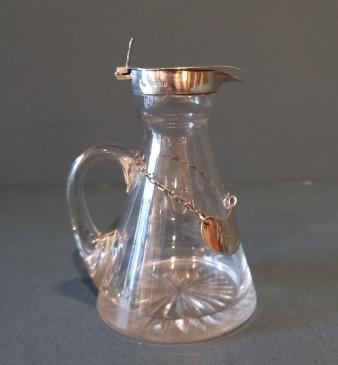 Edwardian Silver Whisky Noggin Decanter & Label