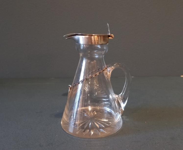 Edwardian Silver Whisky Noggin Decanter & Label - Image 2
