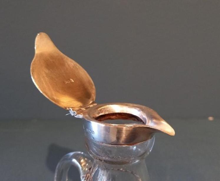 Edwardian Silver Whisky Noggin Decanter & Label - Image 4