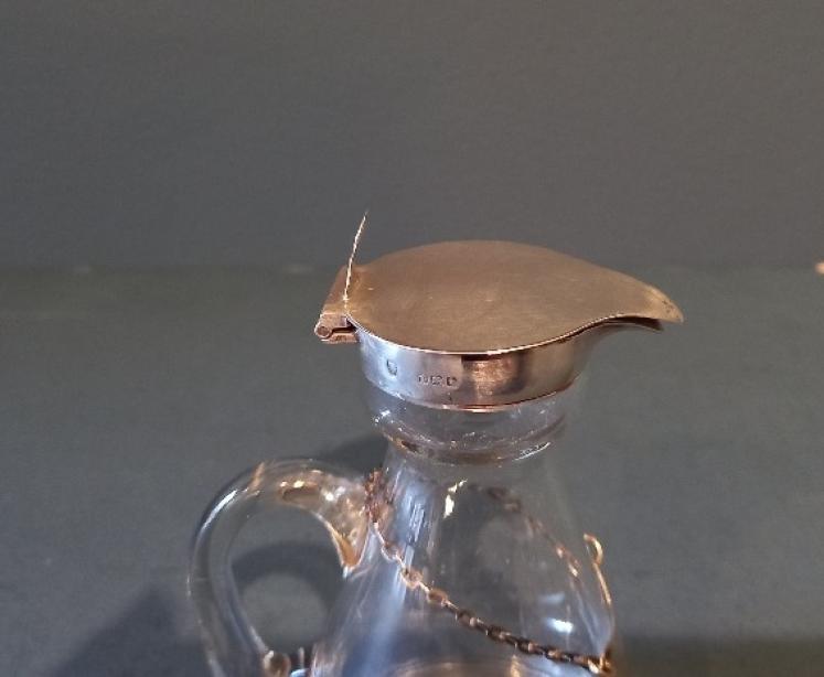 Edwardian Silver Whisky Noggin Decanter & Label - Image 5