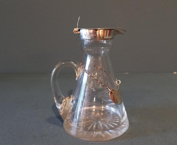 Edwardian Silver Whisky Noggin Decanter & Label - Image 7