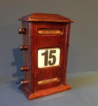 Late Victorian Perpetual Desk Calendar