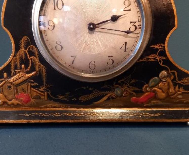 Antique Chinoiserie Oriental Mantel Clock - Image 2